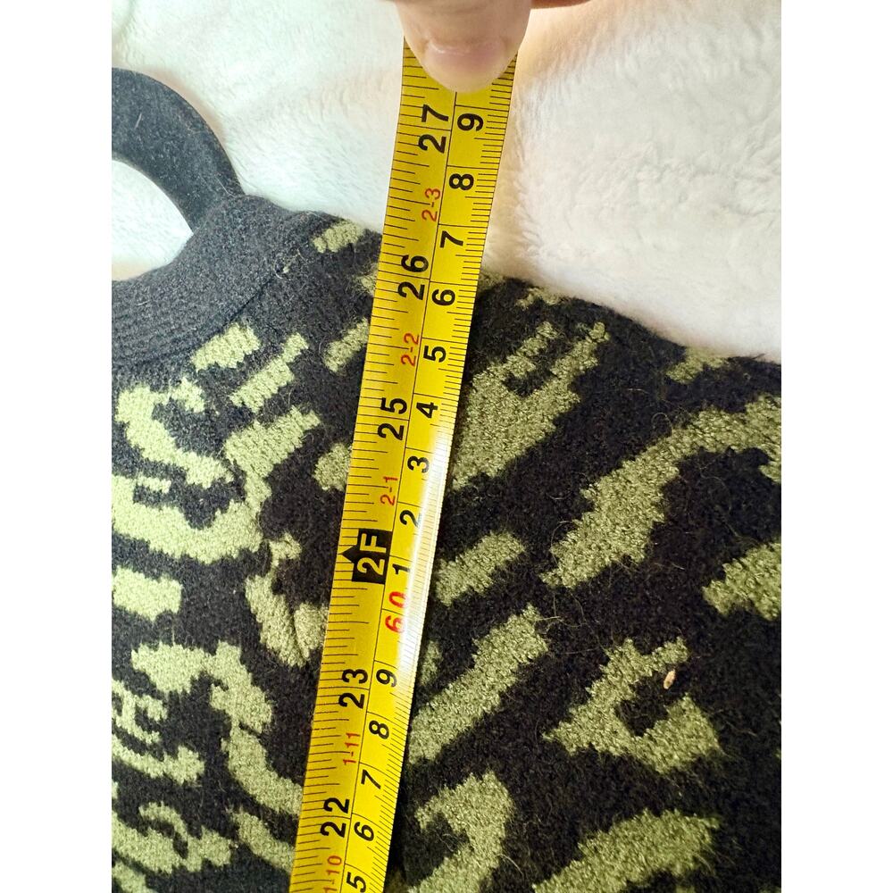 NWT XXIII Khaki/Blk Leopard Cardigan, Sz. S-M - Picture 5 of 5